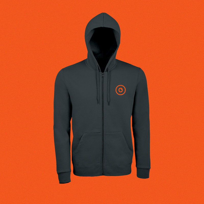 Sweat capuche zippe Noir Couleur